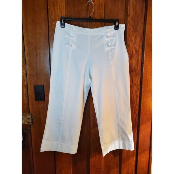 Gloria Vanderbilt Pants - Gloria Vanderbilt Vintage Women's Stretch Sailor Capri Pants Size 14 Cotton